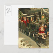 kerstBriefkaart Retro Feestdagenkaart (Voorkant / Achterkant)