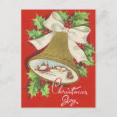 kerstBriefkaart Retro Feestdagenkaart (Voorkant)