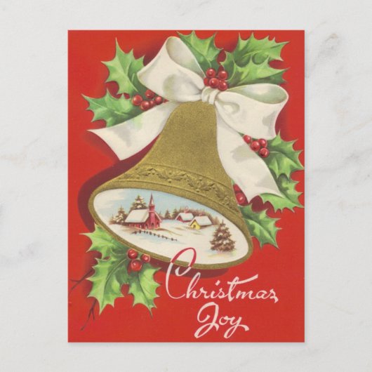 kerstBriefkaart Retro Feestdagenkaart (Voorkant)