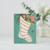  kerstBriefkaart Retro Feestdagenkaart (Staand voorkant)