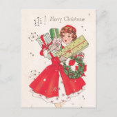  kerstBriefkaart Retro Feestdagenkaart (Voorkant)