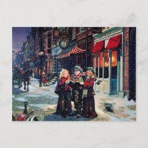  kerstBriefkaart Retro Feestdagenkaart