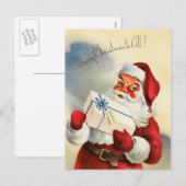  kerstBriefkaart Retro Feestdagenkaart (Voorkant / Achterkant)