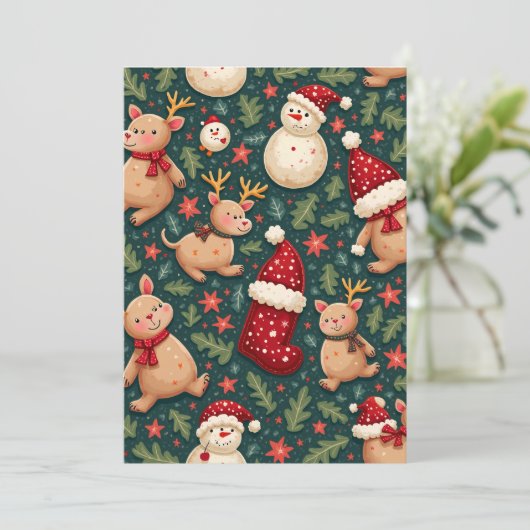 kerstbriefkaart save the date (Staand voorkant)