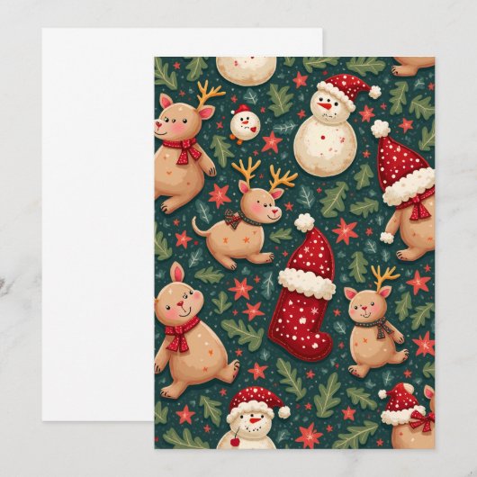 kerstbriefkaart save the date (Voorkant / Achterkant)