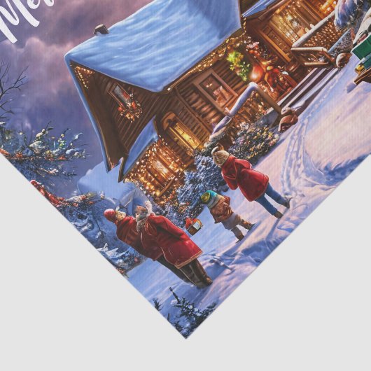 kerstbriefkaart tissuepapier (Detail)