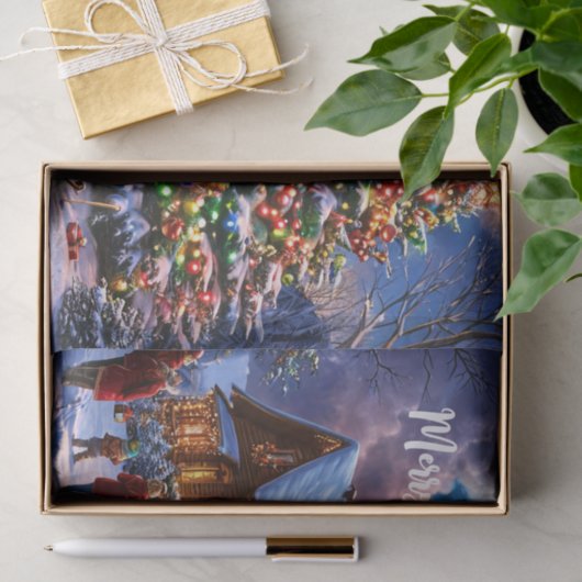 kerstbriefkaart tissuepapier (Geschenk)