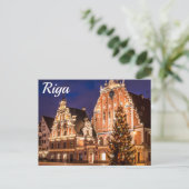Kerstbriefkaart van het Briefkaart Riga (Staand voorkant)