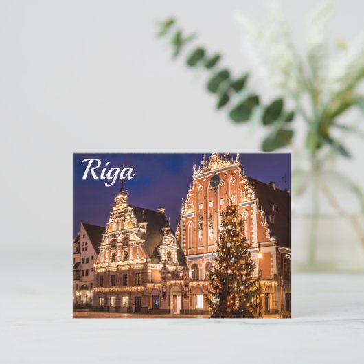 Kerstbriefkaart van het Briefkaart Riga (Staand voorkant)