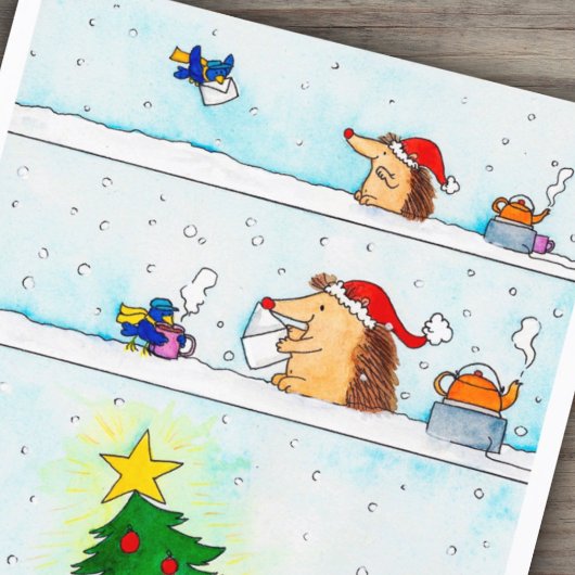 Kerstbriefkaart van Nicole Janes Feestdagenkaart