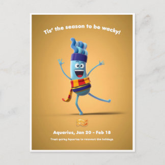 kerstBriefkaart voor Aquarius Briefkaart