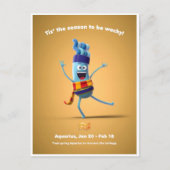 kerstBriefkaart voor Aquarius Briefkaart (Voorkant)