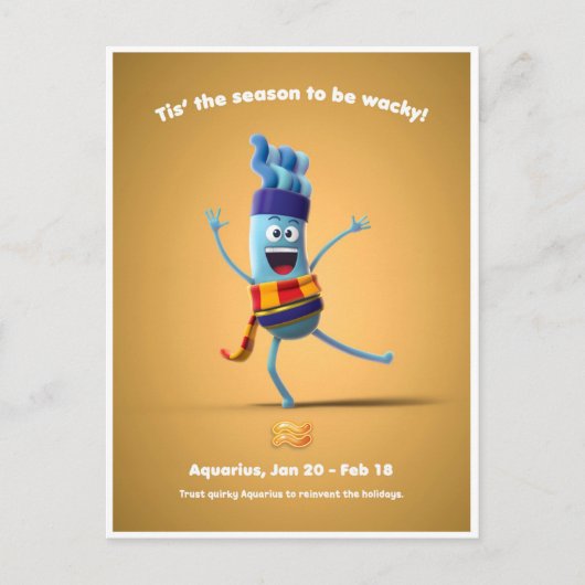 kerstBriefkaart voor Aquarius Briefkaart (Voorkant)