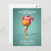 kerstBriefkaart voor de Aries Briefkaart (Voorkant / Achterkant)