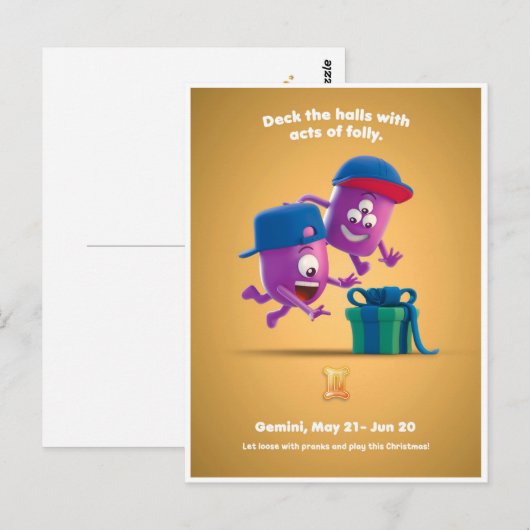 kerstBriefkaart voor Gemini Briefkaart (Voorkant / Achterkant)