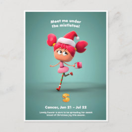 kerstBriefkaart voor kanker Briefkaart