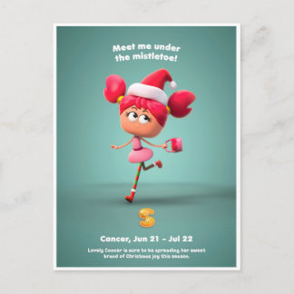 kerstBriefkaart voor kanker Briefkaart