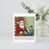 kerstBriefkaart voor kerstmis Humor Feestdagenkaart (Staand voorkant)