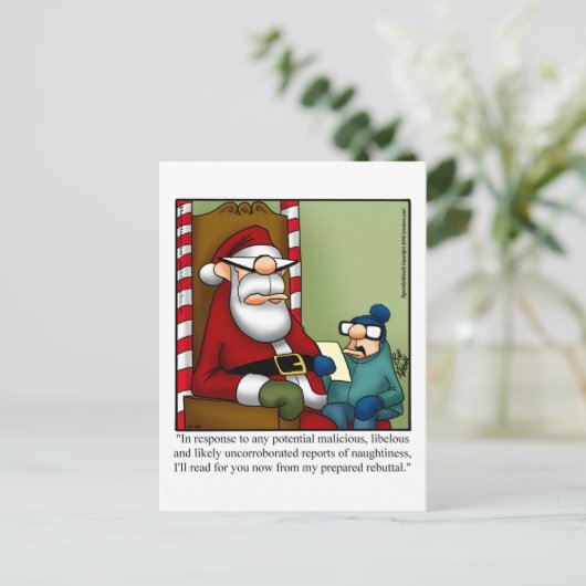 kerstBriefkaart voor kerstmis Humor Feestdagenkaart (Staand voorkant)