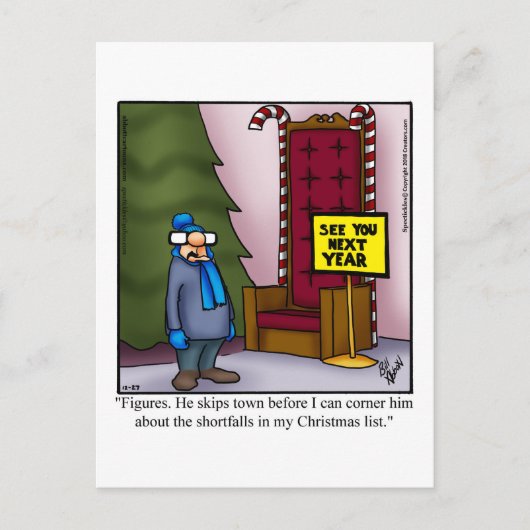 kerstBriefkaart voor kerstmis Humor Feestdagenkaart (Voorkant)