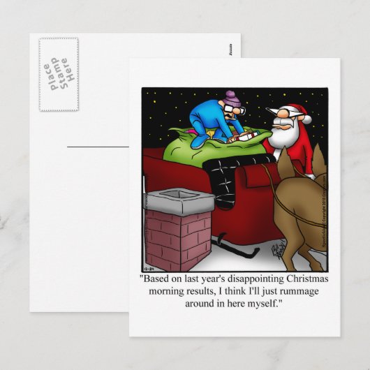 kerstBriefkaart voor kerstmis Humor Feestdagenkaart (Voorkant / Achterkant)