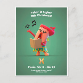 kerstBriefkaart voor Pisces Briefkaart
