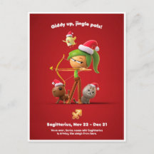 kerstBriefkaart voor Sagittarius