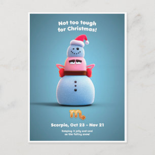 kerstBriefkaart voor Scorpio Briefkaart