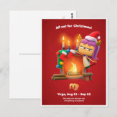 kerstBriefkaart voor Virgo Briefkaart (Voorkant / Achterkant)