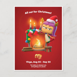 kerstBriefkaart voor Virgo Briefkaart