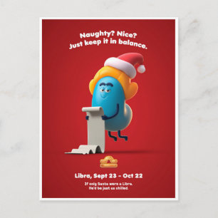 KerstBriefkaart voor Weegschaal Briefkaart