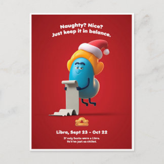 KerstBriefkaart voor Weegschaal Briefkaart