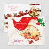 KerstBriefkaarten Noordpool  kerstman Briefkaart (Voorkant / Achterkant)