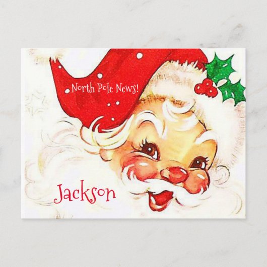 KerstBriefkaarten Noordpool  kerstman Briefkaart (Voorkant)