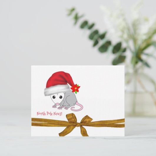 KerstBriefkaarten Noordpool Opossum Briefkaart (Staand voorkant)