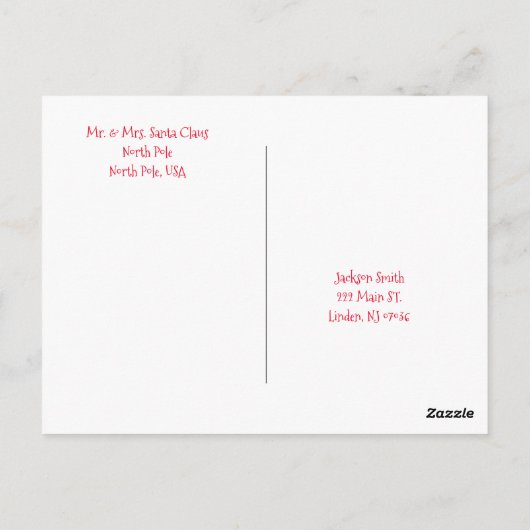 KerstBriefkaarten Noordpool Opossum Briefkaart (Achterkant)