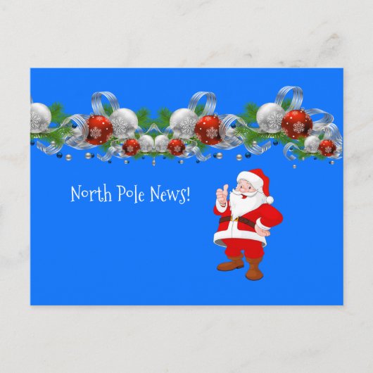 KerstBriefkaarten Noordpool Santa Briefkaart (Voorkant)