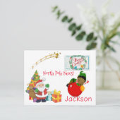 KerstBriefkaarten Noordpool Santa Elf Briefkaart (Staand voorkant)