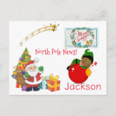 KerstBriefkaarten Noordpool Santa Elf Briefkaart (Voorkant)