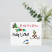 KerstBriefkaarten Noordpool Santa Elf Briefkaart (Staand voorkant)