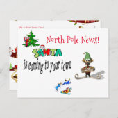 KerstBriefkaarten Noordpool Santa Elf Briefkaart (Voorkant / Achterkant)