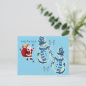 KerstBriefkaarten Noordpool Snowman Briefkaart (Staand voorkant)