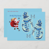 KerstBriefkaarten Noordpool Snowman Briefkaart (Voorkant / Achterkant)