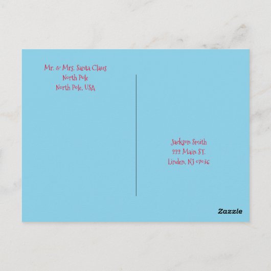 KerstBriefkaarten Noordpool Snowman Briefkaart (Achterkant)