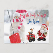 KerstBriefkaarten Noordpool Snowman Briefkaart (Voorkant)