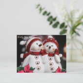 KerstBriefkaarten Noordpool Snowman Briefkaart (Staand voorkant)