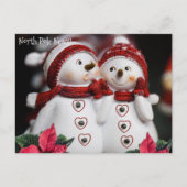 KerstBriefkaarten Noordpool Snowman Briefkaart (Voorkant)