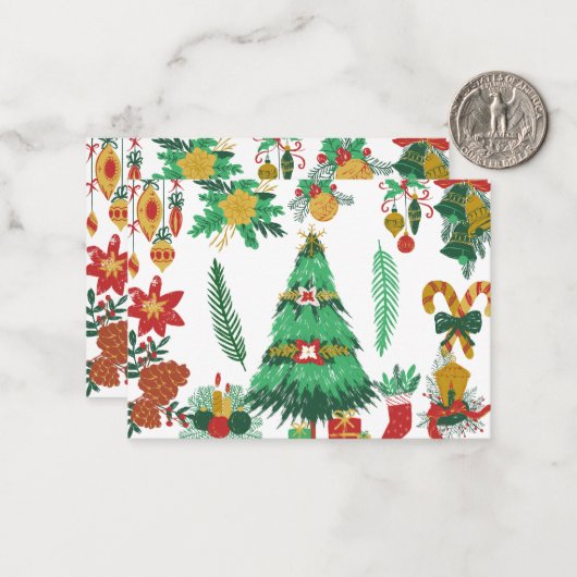 kerstBriefkaarten Notitiekaartje (Voorkant / Achterkant in situ)