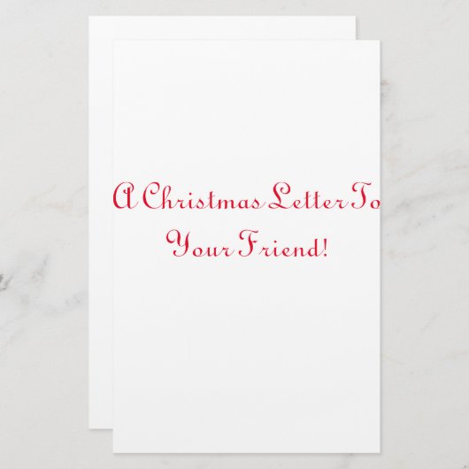 kerstbriefpapier briefpapier (Voorkant / Achterkant)