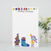 kerstbriefpapier briefpapier (Staand voorkant)